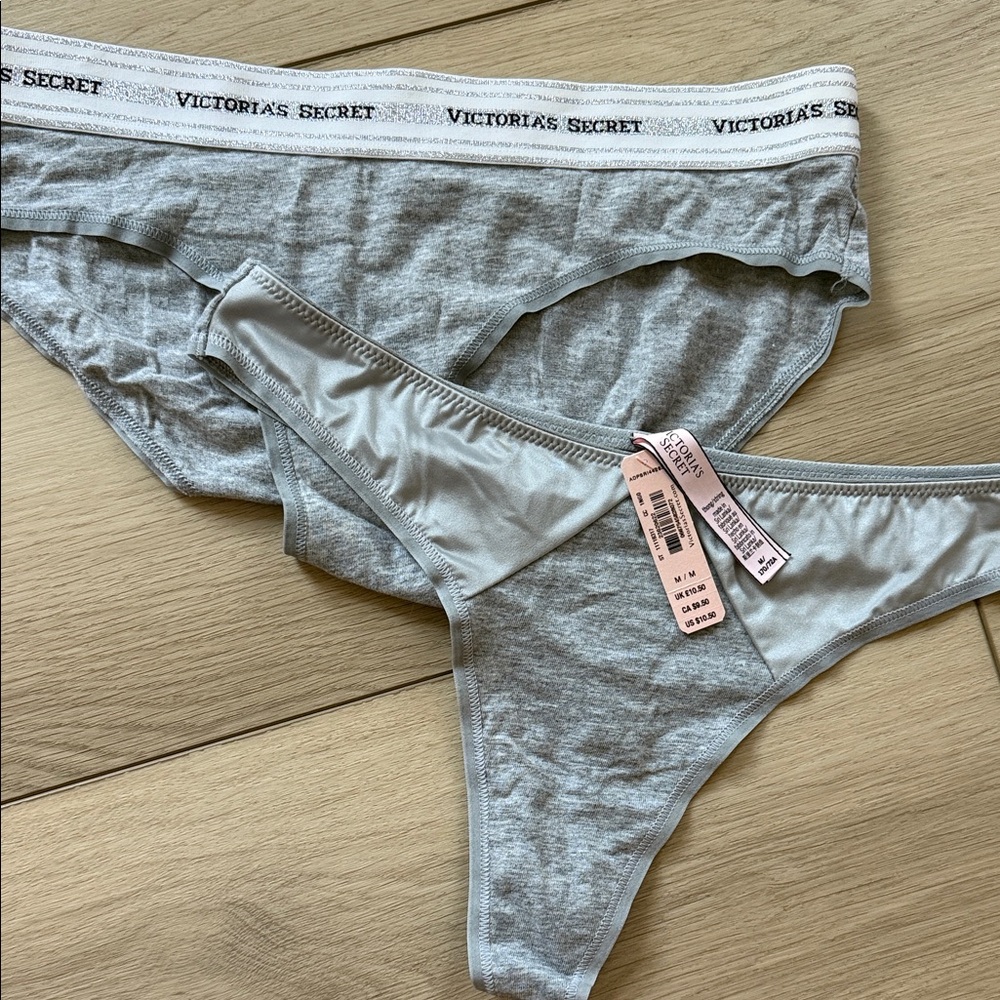 Limited Edition VS Fashion Show Victoria's Secret Light Gray Underwear Set